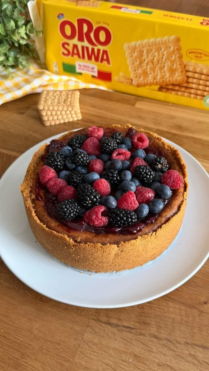 New York cheesecake ai frutti di bosco realizzata da Sabrina